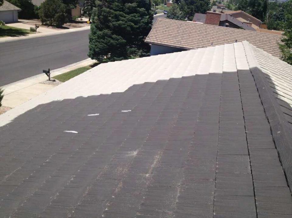 Reflective elastomeric roof coating on a Colorado low-slope roof